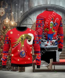 Kansas Jayhawks Team Grinch Ugly Christmas Sweater Cute Jumper Gift