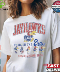 Kansas Jayhawks Through The Eras Homecoming 2024 Shirt