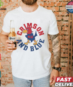 Kansas Jayhawks crimson and blue shirt 2 Kansas Jayhawks crimson and blue shirt