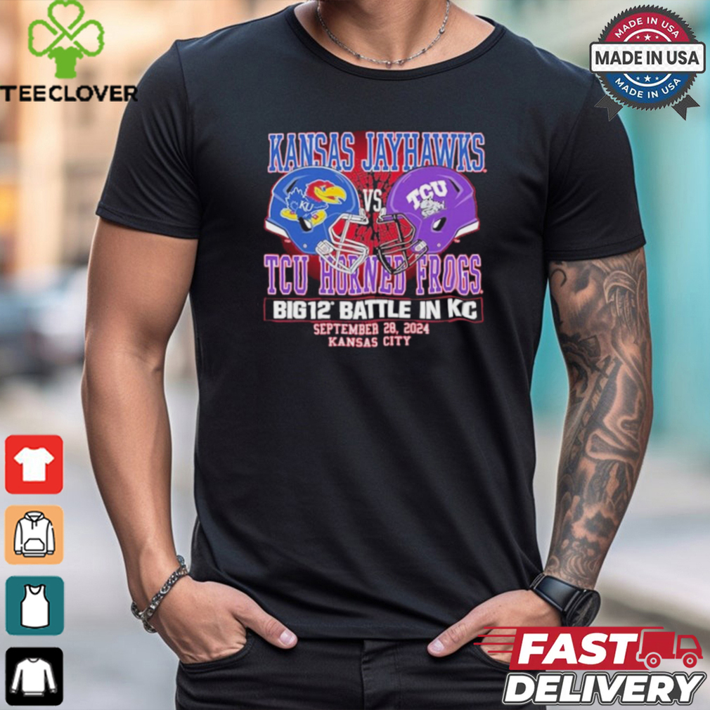 Kansas Jayhawks vs TCU Head To Head Football At Arrowhead September 28 2024 Shirt Kansas Jayhawks vs TCU Head To Head Football At Arrowhead September 28 2024 Shirt