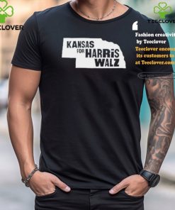 Kansas Map for Harris Walz 2024 T Shirt