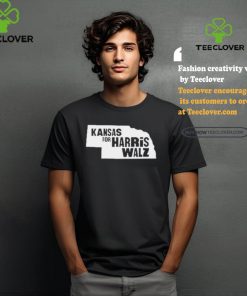 Kansas Map for Harris Walz 2024 T Shirt