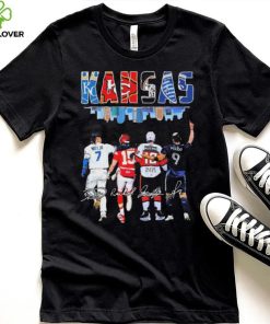 Kansas Skyline Sports Team Players Signatures Shirt