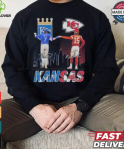 Kansas Sports Teams Bobby Witt Jr. And Patrick Mahomes 2024 Signatures Shirt