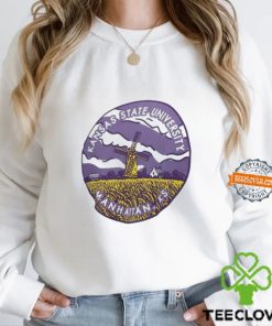 Kansas State University Manhattan KS windmill art circle shirt