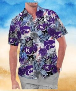 Kansas State Wildcats America Flag Tropical Floral Aloha Hawaiian Shirt