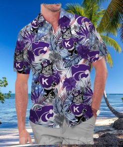 Kansas State Wildcats America Flag Tropical Floral Aloha Hawaiian Shirt