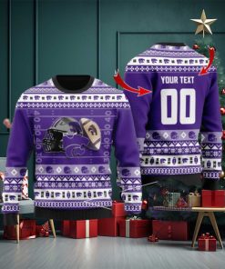 Kansas State Wildcats Custom Name & Number Personalized Ugly Christmas Sweater, Ugly Sweater, Christmas Sweaters, Hoodie, Sweatshirt, Sweater