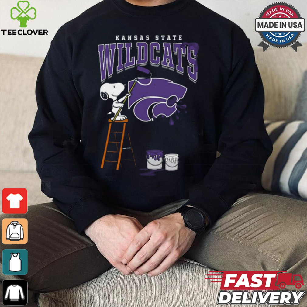 Kansas State Wildcats Snoopy Painting Shirt Kansas State Wildcats Snoopy Painting Shirt