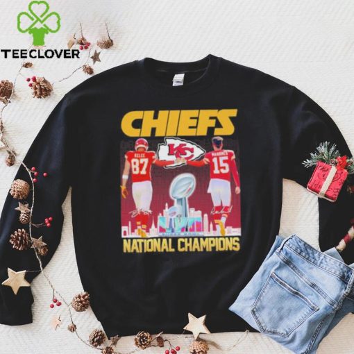 Kansas city Chiefs national champions Kelce Mahomes signatures hoodie, sweater, longsleeve, shirt v-neck, t-shirt