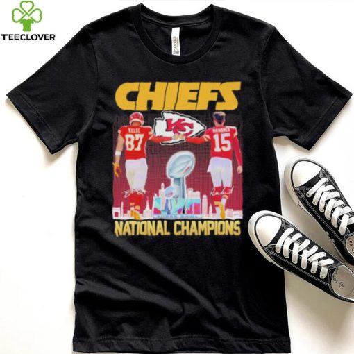 Kansas city Chiefs national champions Kelce Mahomes signatures hoodie, sweater, longsleeve, shirt v-neck, t-shirt