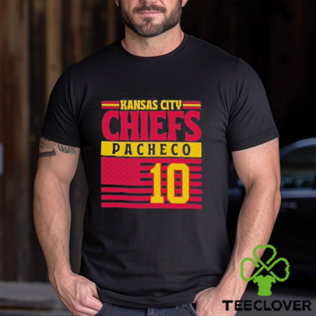 Kansas city Chiefs pacheco 10 American flag Football T shirt Kansas city Chiefs pacheco 10 American flag Football T shirt