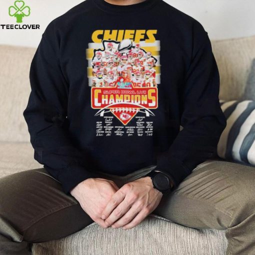 Kansas city Chiefs super bowl LVII champions signatures hoodie, sweater, longsleeve, shirt v-neck, t-shirt