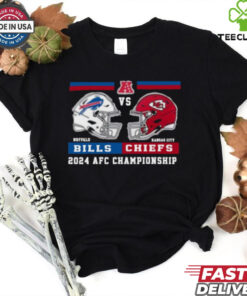 Kansas city Chiefs vs Buffalo Bills championship helmet 2024  2025 shirt