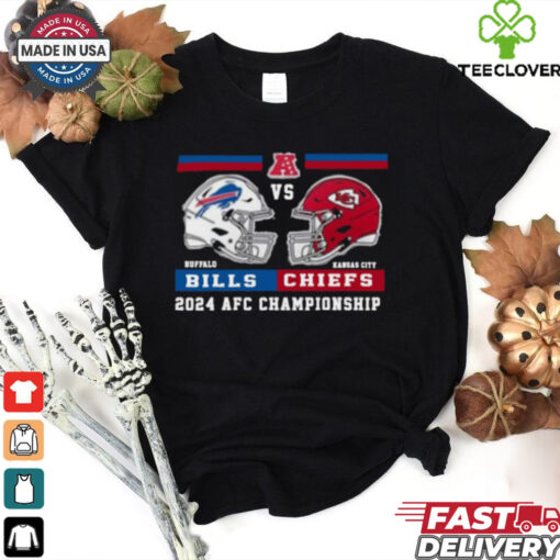 Kansas city Chiefs vs Buffalo Bills championship helmet 2024  2025 shirt