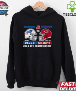 Kansas city Chiefs vs Buffalo Bills championship helmet 2024 2025 shirt