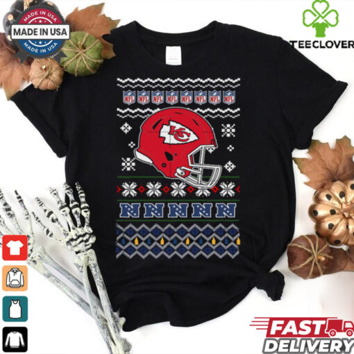 Kansas city chiefs NFL football Christmas helmet shirt