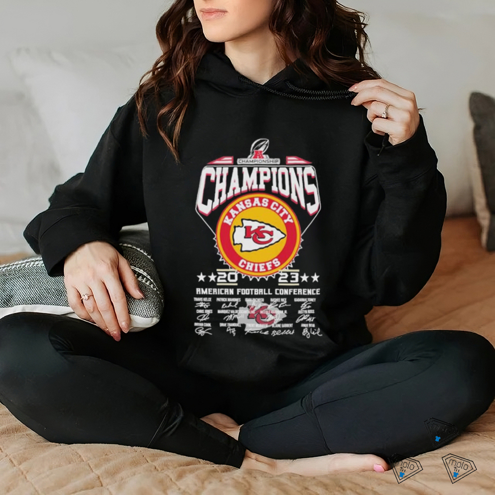 Kansas city chiefs champions 2023 2024 american football conference team signature shirt Kansas city chiefs champions 2023 2024 american football conference team signature shirt