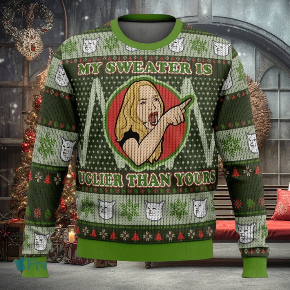 Karen Yelling At Grumpy Cat Meme Ugly Christmas Sweaters 3D Super Hot Karen Yelling At Grumpy Cat Meme Ugly Christmas Sweaters 3D Super Hot