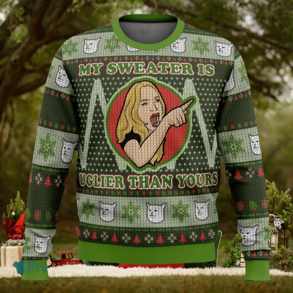 Karen Yelling At Grumpy Cat Meme Ugly Christmas Sweaters 3D Super Hot Karen Yelling At Grumpy Cat Meme Ugly Christmas Sweaters 3D Super Hot