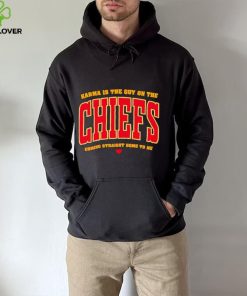 Karma is the guy on the Chiefs coming straight home to me heart gift hoodie, sweater, longsleeve, shirt v-neck, t-shirt