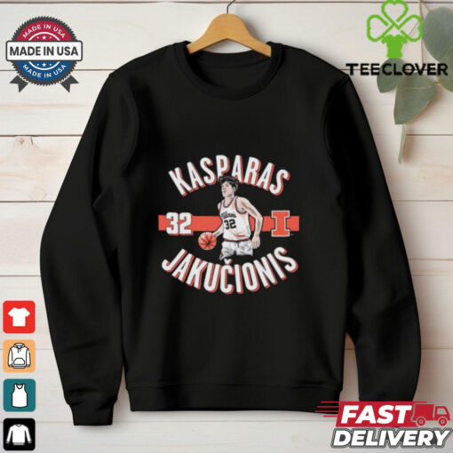 Kasparas Jakucionis #32 Illinois Fighting Illini Basketball shirt