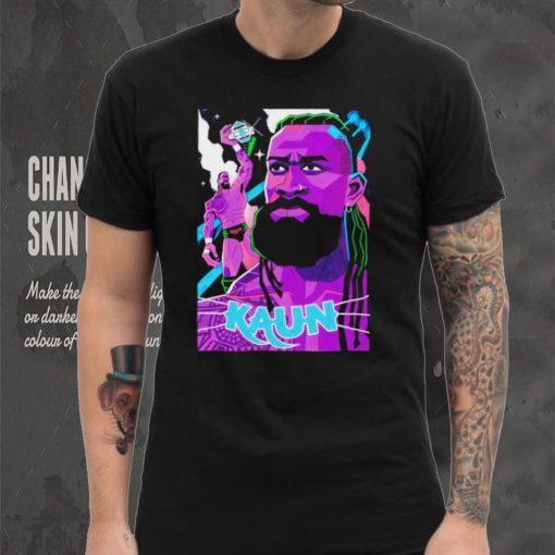 Kaun American professional wrestler cartoon shirt