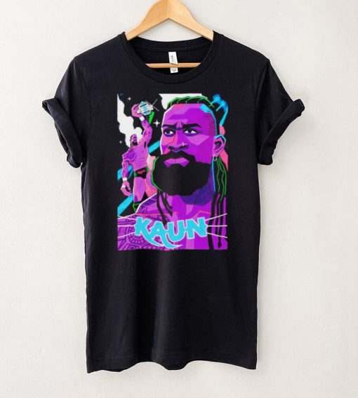 Kaun American professional wrestler cartoon shirt