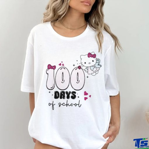 Kawaii Kitty angel 100 Days Of School heart hoodie, sweater, longsleeve, shirt v-neck, t-shirt