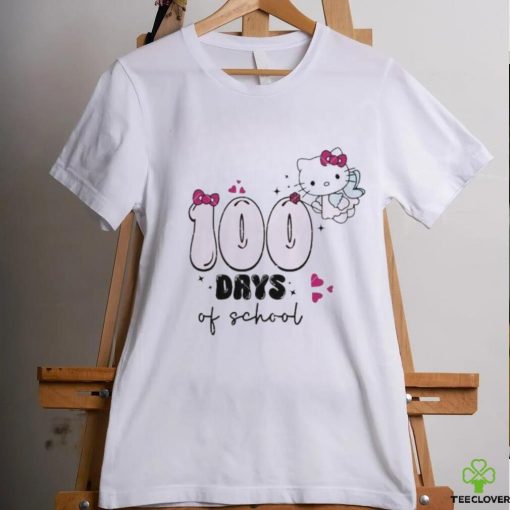 Kawaii Kitty angel 100 Days Of School heart hoodie, sweater, longsleeve, shirt v-neck, t-shirt