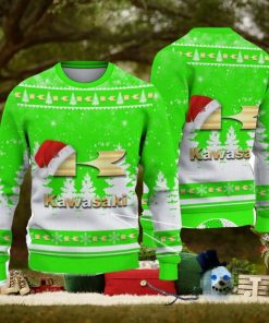 Kawasaki Logo Wearing Santa Hat Christmas Gift Ugly Christmas Sweater Christmas Gift Ideas