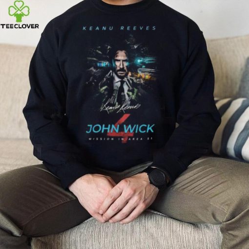 Keanu Reeves John Wick Mission In Area 51 T Shirt