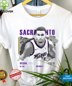 Keegan Murray Sacramento Kings basketball player information paper shirt