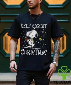 Keep christ Christmas Snoopy hugs the Cross cute shirt