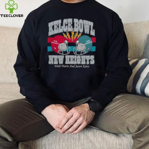 Kelce Bowl 2023 New Heights With Travis and Jason Kelce helmet shirt