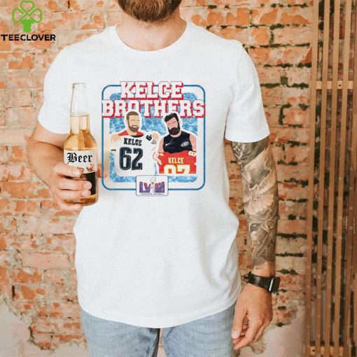 Kelce Brothers Super Bowl LVIII Jason Kelce Travis Kelce art hoodie, sweater, longsleeve, shirt v-neck, t-shirt