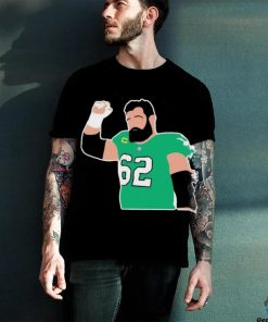 Kelce number 62 hand up Philadelphia Eagles Football Player NFL shirt