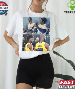 Ken Griffey Jr and Ken Griffey Sr will attend the Lakers game to watch LeBron And Bronny make history Poster t shirt