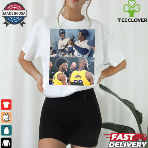 Ken Griffey Jr and Ken Griffey Sr will attend the Lakers game to watch LeBron And Bronny make history Poster t shirt