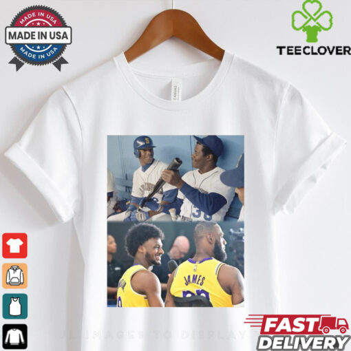 Ken Griffey Jr and Ken Griffey Sr will attend the Lakers game to watch LeBron And Bronny make history Poster t shirt