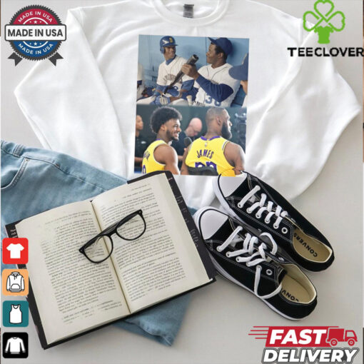 Ken Griffey Jr and Ken Griffey Sr will attend the Lakers game to watch LeBron And Bronny make history Poster t shirt