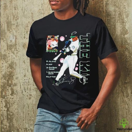 Ken Griffey Jr the kid Seattle Mariners baseball signature graphic T shirt