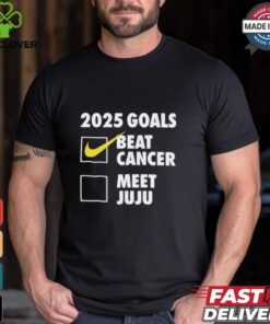 Kendra Wearing 2025 Goals Beat Cancer Meet Juju T shirts