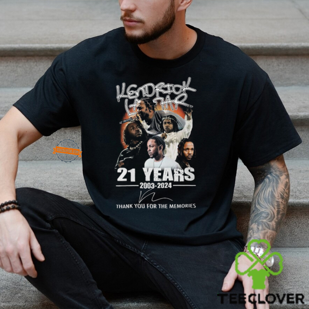 Kendrick Lamar 21 Years 2003 2024 Thank You For The Memories T Shirt Kendrick Lamar 21 Years 2003 2024 Thank You For The Memories T Shirt