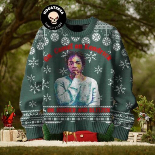 Kendrick Lamar On Donder And Blitzen Christmas Sweater Chirstmas Gifts 2024 Xmas For Family And Friends Ugly Sweater