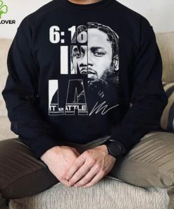 Kendrick Lamar rapper 6 16 in LA signature shirt