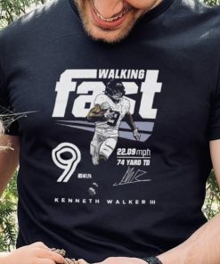 Kenneth Walker Seattle Seahawks Walking Fast Signature Shirt