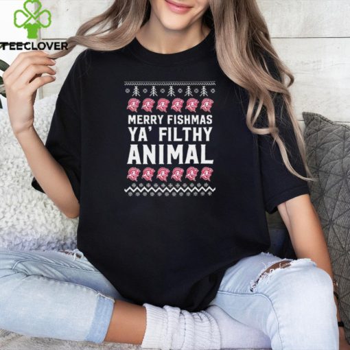 Kenosha Kingfish Merry Fishmas Ya Filthy Animals T Shirt