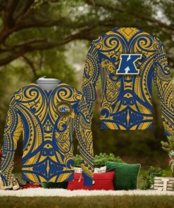 Kent State Golden Flashes Polynesian Tattoo Mix Team Knitted Christmas Sweater All Over Print