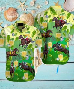 Kentucky Derby Mint Julep Drinking Green Hawaiian Shirt Aloha Casual Shirt For Men And Women